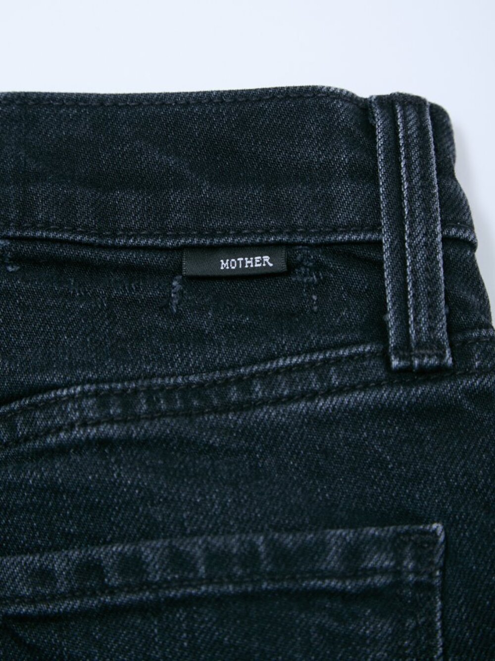 MOTHER SUPERIOR Tomcat Lies Lies Lies Black Denim High Rise Straight Leg Jeans - Picture 7 of 16